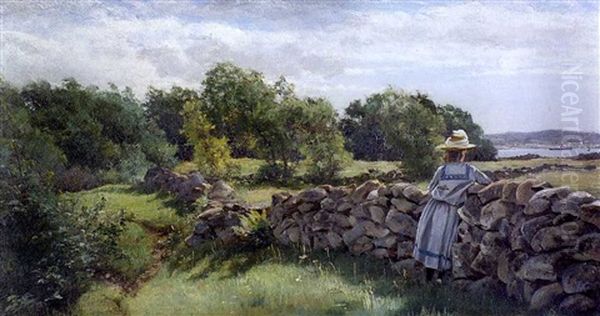 Kesainen Paiva Hisingenissa Oil Painting by Berndt Adolf Lindholm