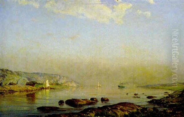 Saaristomaisema Oil Painting by Berndt Adolf Lindholm