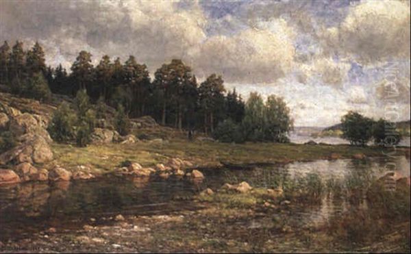 Vy Fran Finska Sk,rgarden by Berndt Adolf Lindholm