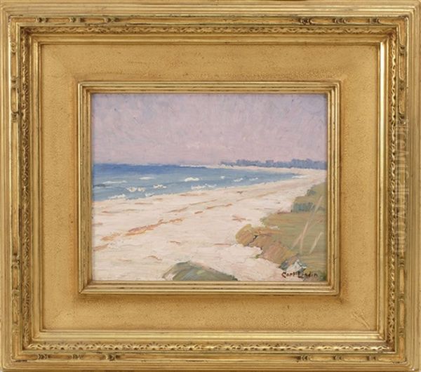 Nantucket Beach Oil Painting by Carl Olof Eric Lindin