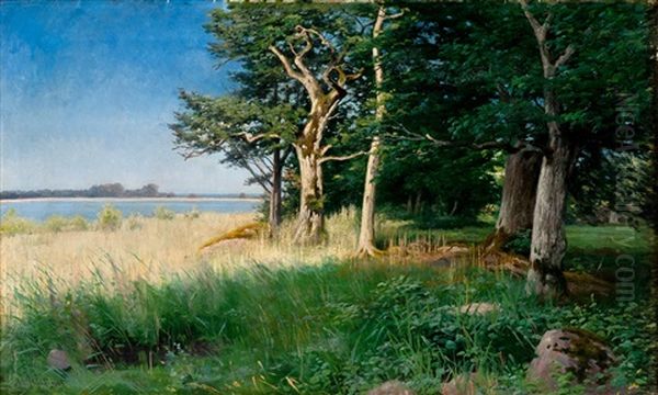 A Calm Summer Day Oil Painting by Axel Hjalmar Lindqvist