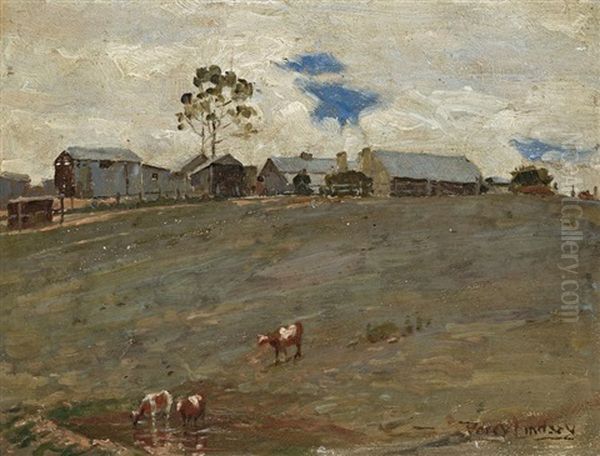 Johnson Farm, Picton Oil Painting by Perceval Charles (Percy) Lindsay