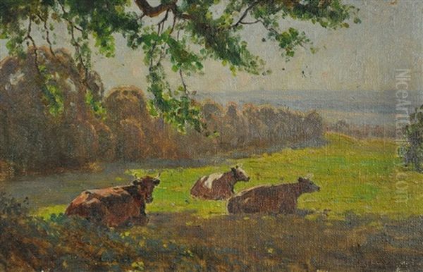 Cows Resting by Perceval Charles (Percy) Lindsay