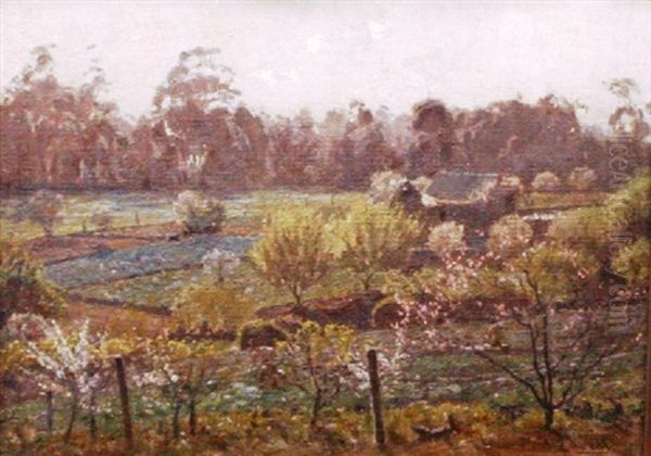 Market Garden Ryde Road Pymble Oil Painting by Perceval Charles (Percy) Lindsay