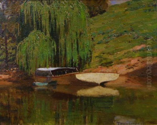 Willows On The Hawkesbury River by Perceval Charles (Percy) Lindsay