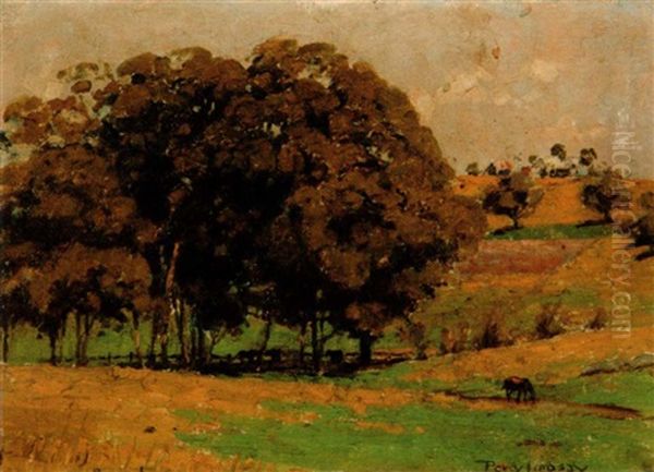 Landscape With Trees Oil Painting by Perceval Charles (Percy) Lindsay