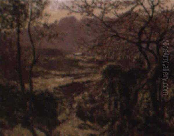 Flame Tree Oil Painting by Perceval Charles (Percy) Lindsay