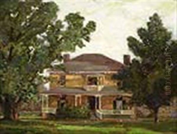 House Oil Painting by Robert Henry Lindsay