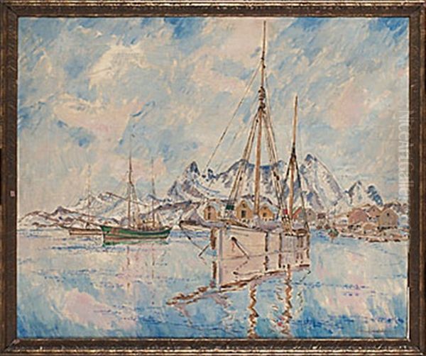 Arktisk Dag, Lofoten Oil Painting by Rikard Lindstroem