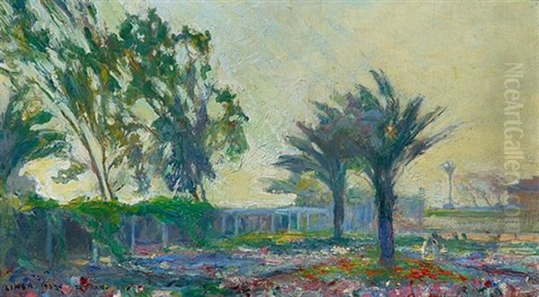 Jardin A Tourah. Agypten Oil Painting by Carl August Liner