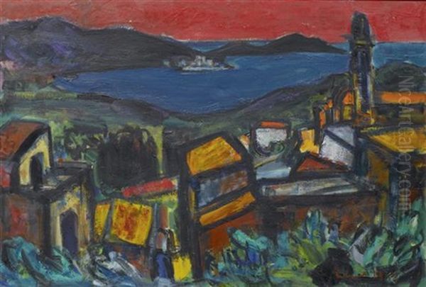 Golfe De Calvi (korsika) Oil Painting by Carl August Liner