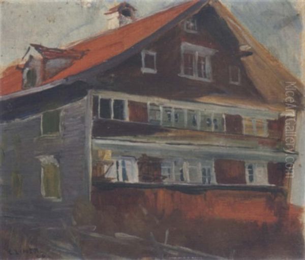 Toggenburger Haus Oil Painting by Carl August Liner