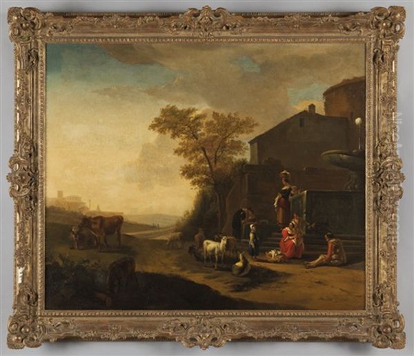 Scena Pastorale Oil Painting by Johannes Lingelbach