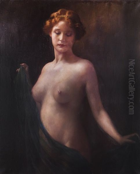 Female Nude Oil Painting by Otto Theodore Gustav Lingner