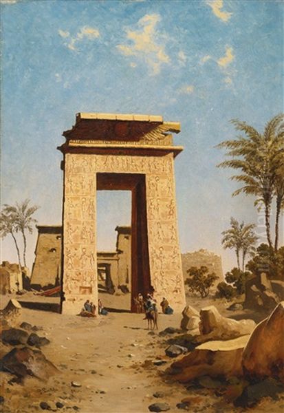 The South Gate, Karnak Oil Painting by Paul Rudolf Linke