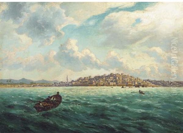 A Middle Eastern Bay Oil Painting by Paul Rudolf Linke