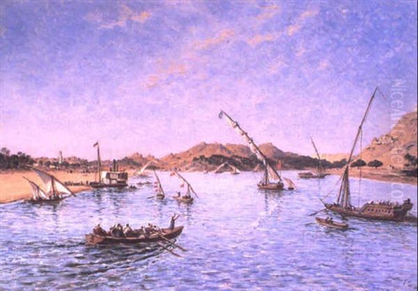 Aswan, Egypt Oil Painting by Paul Rudolf Linke