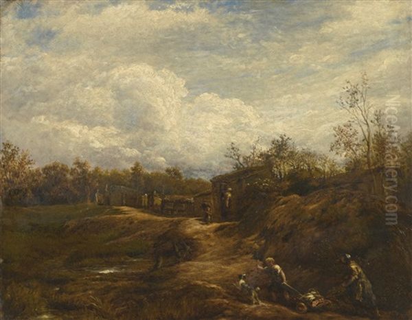 An English Landscape Oil Painting by John Linnell