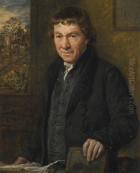 Portrait Of Thomas Cadby Oil Painting by John Linnell