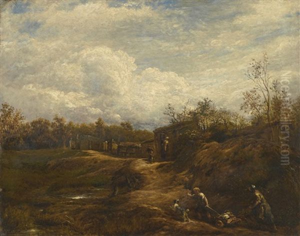 An English Landscape Oil Painting by John Linnell