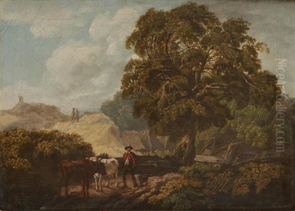 Scene Pastorale Oil Painting by John Linnell