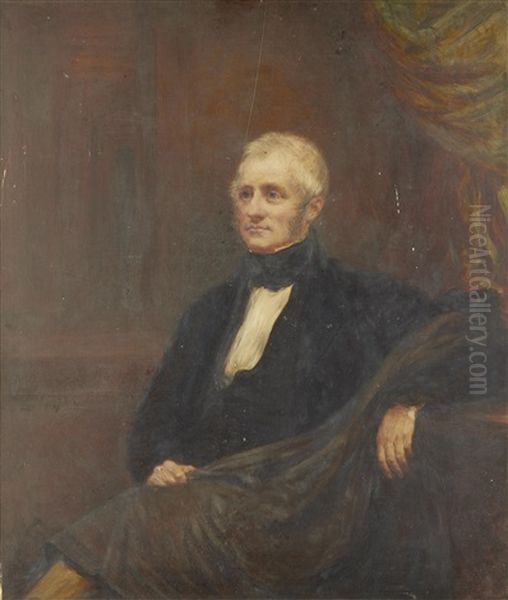 Portrait Of Henry Stephen Fox-strangways, 3rd Earl Of Ilchester Oil Painting by John Linnell