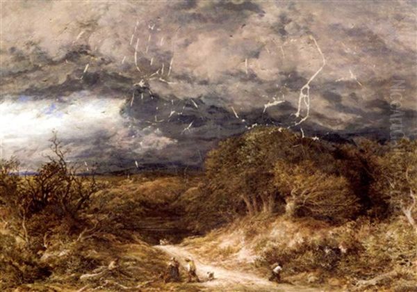 A Coming Storm Oil Painting by John Linnell