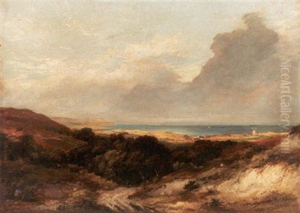 Coastal Landscape Oil Painting by John Linnell