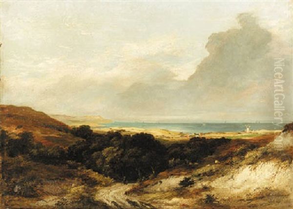 Coastal Landscape Oil Painting by John Linnell