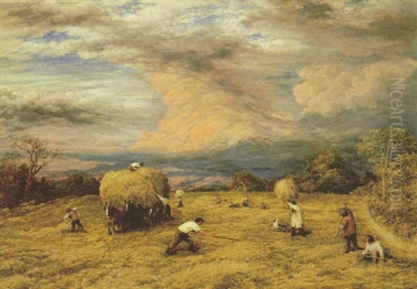 The Barley Field Oil Painting by John Linnell