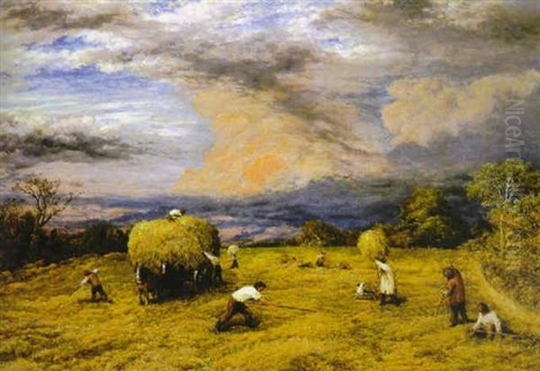 The Barley Field Oil Painting by John Linnell