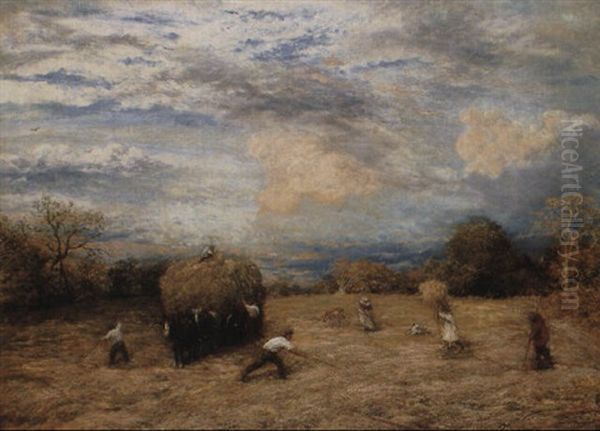 Hay And Haste Oil Painting by John Linnell