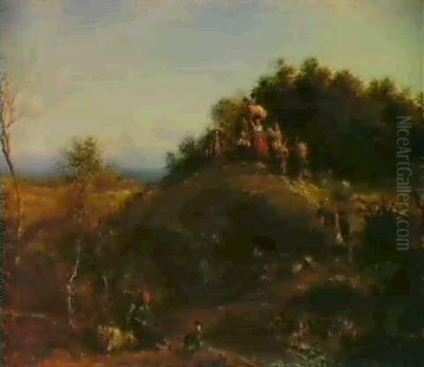 The Gleaners Return Oil Painting by John Linnell