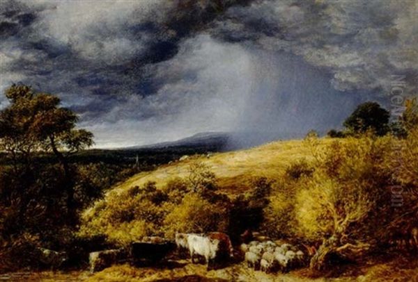 A Coming Storm Oil Painting by John Linnell