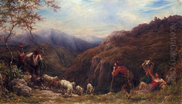 Goat Herds In The Appenines by William Linnell