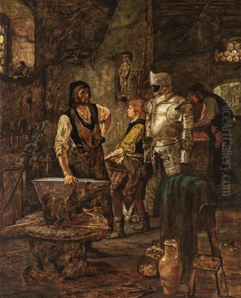 The Armourer Oil Painting by Willem Linnig the Elder