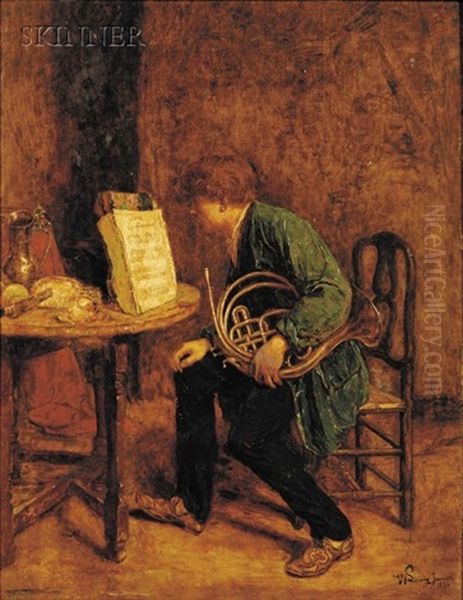 Man With French Horn by Willem Linnig the Elder