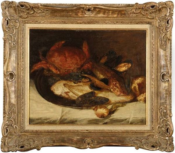 Le Crabe Oil Painting by Willem Linnig the Younger