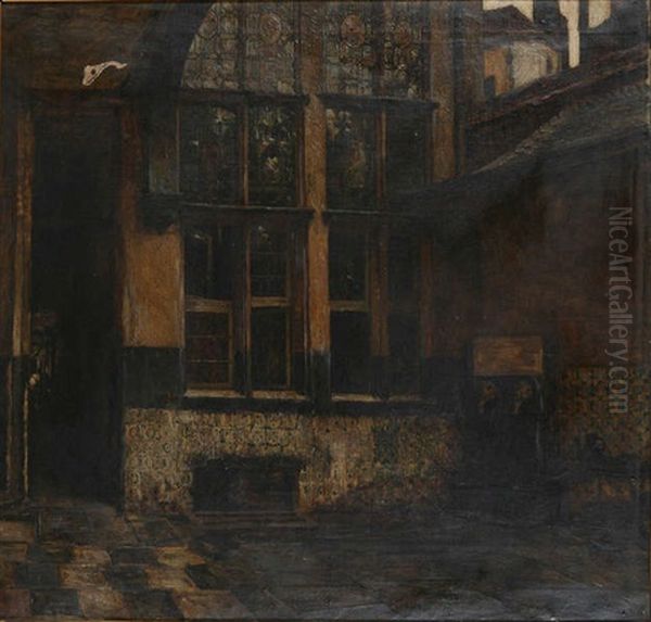 Vieille Boucherie Oil Painting by Willem Linnig the Younger