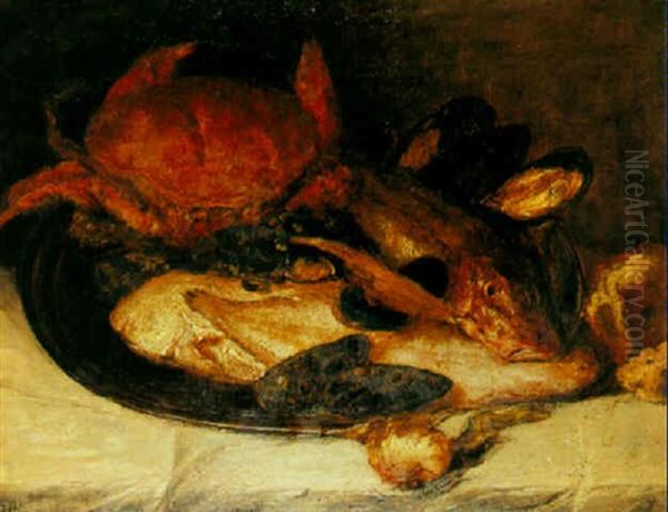 Le Crabe Oil Painting by Willem Linnig the Younger