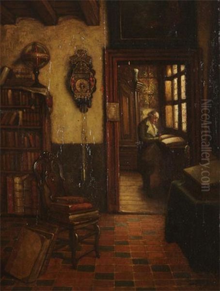 Le Bibliophile Oil Painting by Ben Linnig