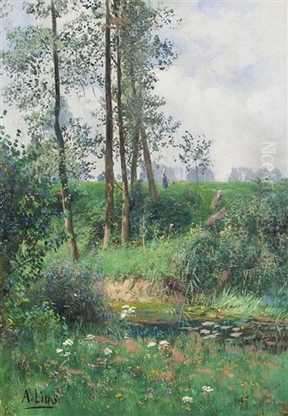 Am Bachlauf by Adolf Lins