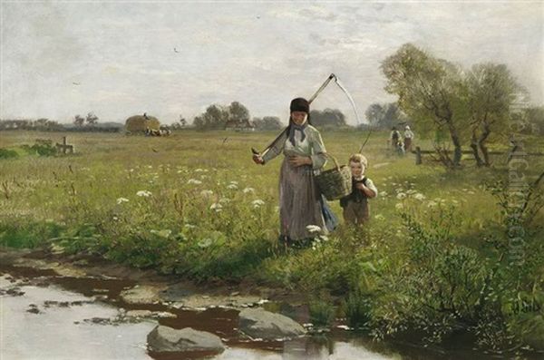 Im Hochsommer Oil Painting by Adolf Lins