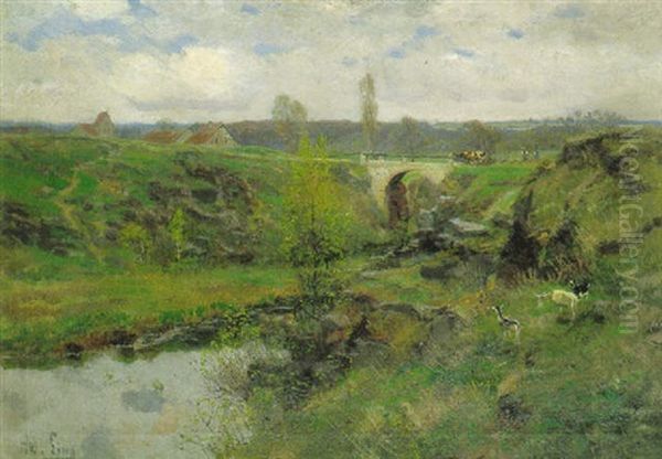 Flustal Im Fruhling by Adolf Lins