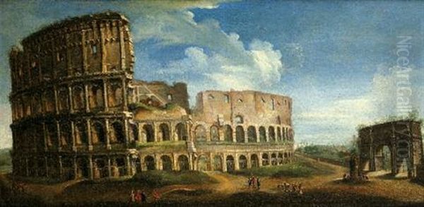 Veduta Del Colosseo Oil Painting by Giacomo van (Monsu Studio) Lint