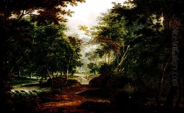 Paysage Avec Un Voyageur Oil Painting by Hendrick Frans van Lint