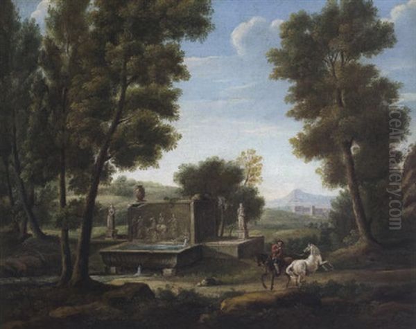 Veduta Della Campagna Romana Oil Painting by Hendrick Frans van Lint