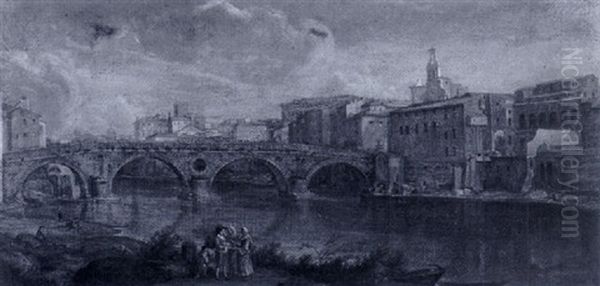 Ponta Sisto, Rome Oil Painting by Hendrick Frans van Lint