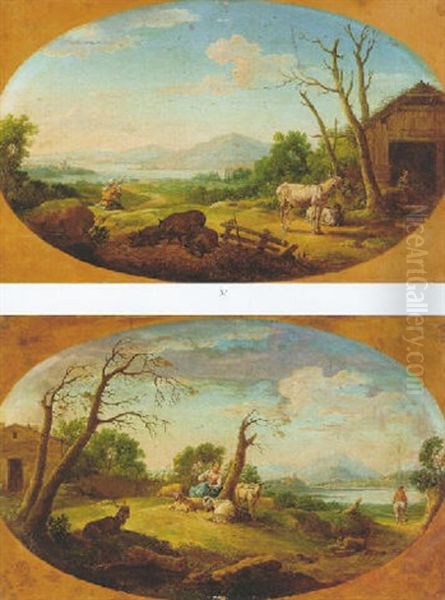 Paisaje Pastore Oil Painting by Hendrick Frans van Lint