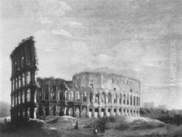 The Colosseum, Rome Oil Painting by Hendrick Frans van Lint